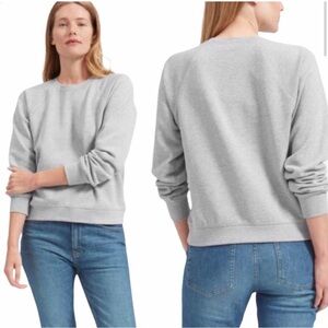 Everlane Classic French Terry Crewneck Pullover Grey Sweatshirt Size XXS NWT